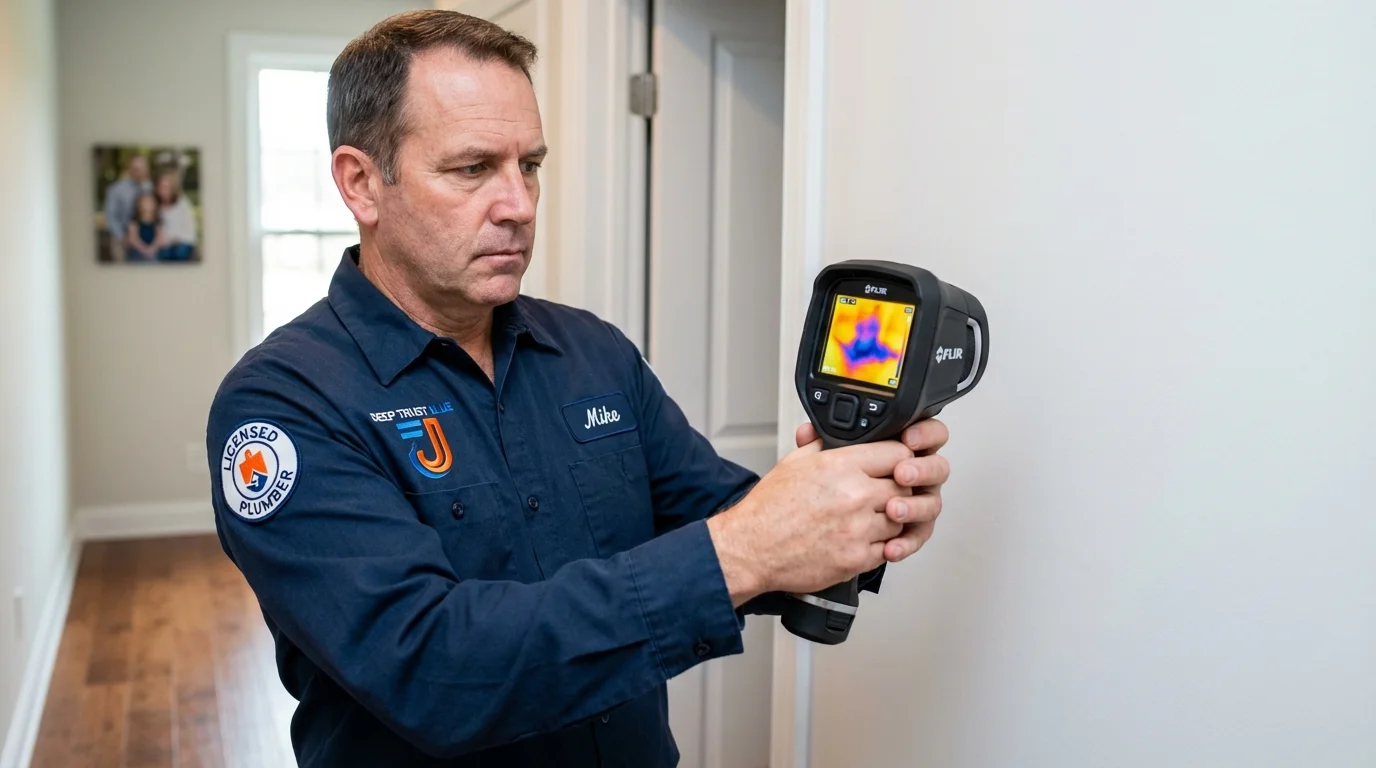 Thermal imaging leak detection by Johns Plumbing LLC in Chittenden